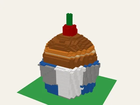 Cupcake brick model