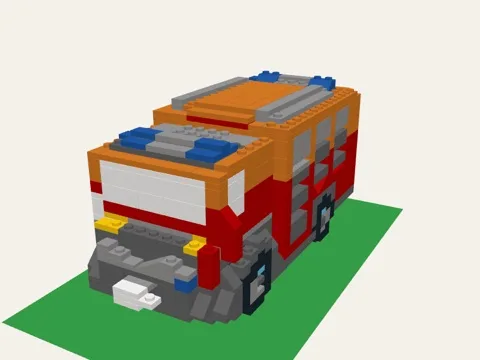 Fire truck brick model
