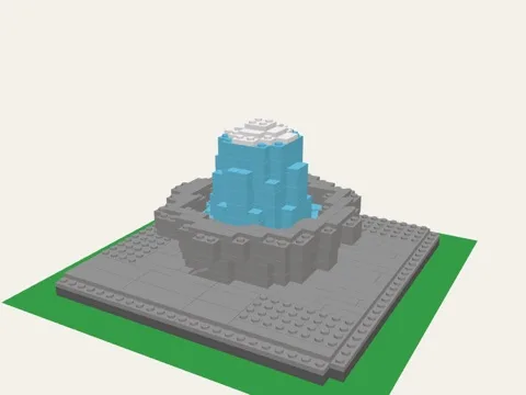 Fountain square brick model