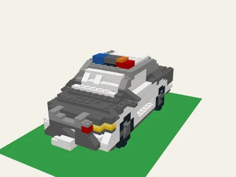Police car brick model