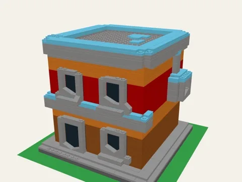 Corner shop brick model