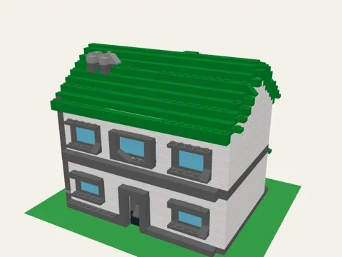 Two-storey house brick model