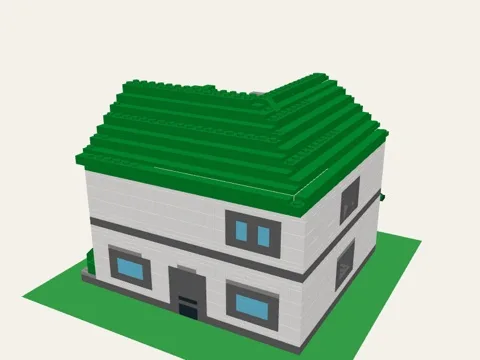 Wide house brick model